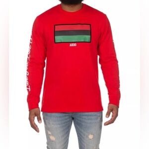 NWT AKOO MENS SUNFLOWER LS KNIT (RACING RED) | Size: S